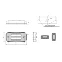LAMPA OBRYSOWA POMARAŃCZOWA 12-24V LED WAŚ 1138