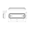 LAMPA OBRYSOWA BIAŁA 12-24V LED WAŚ 1343