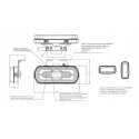 LAMPA OBRYSOWA BIAŁA 12-24V LED WAŚ 1600