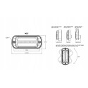 LAMPA BŁYSKOWA OSTRZEGAWCZA 12V-24V LED WAŚ 1468