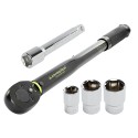 KLUCZ DYNAMOMETRYCZNY 28-210 NM 1/2 NASADKI 17 19 21 MM PRZEDŁUŻKA 125 MM