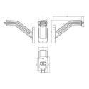 LAMPA OBRYSOWA LEWA 12-24V LED WAŚ 2067L DARK