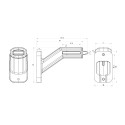 LAMPA OBRYSOWA LEWA 12-24V LED WAŚ 2219L DARK