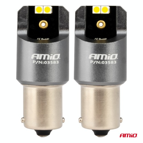 ŻARÓWKI 12/24V P21W BA15S LED CANBUS PRO 4x3030 SMD AMIO