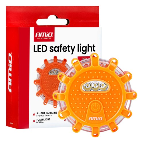 Lampa awaryjna LED akumulatorowa z latarką 12 LED 3 SMD AMIO 04673