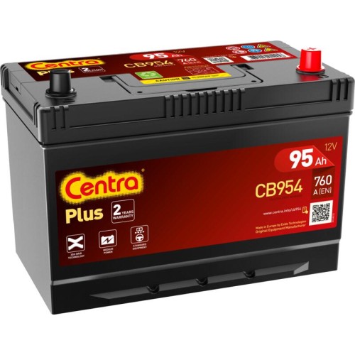 Akumulator 12V 95Ah 760A CENTRA PLUS CB954