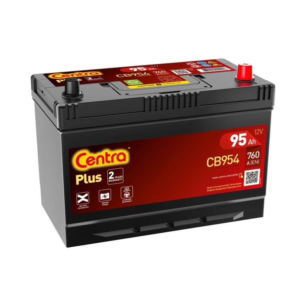 Akumulator 12V 95Ah 760A CENTRA PLUS CB954
