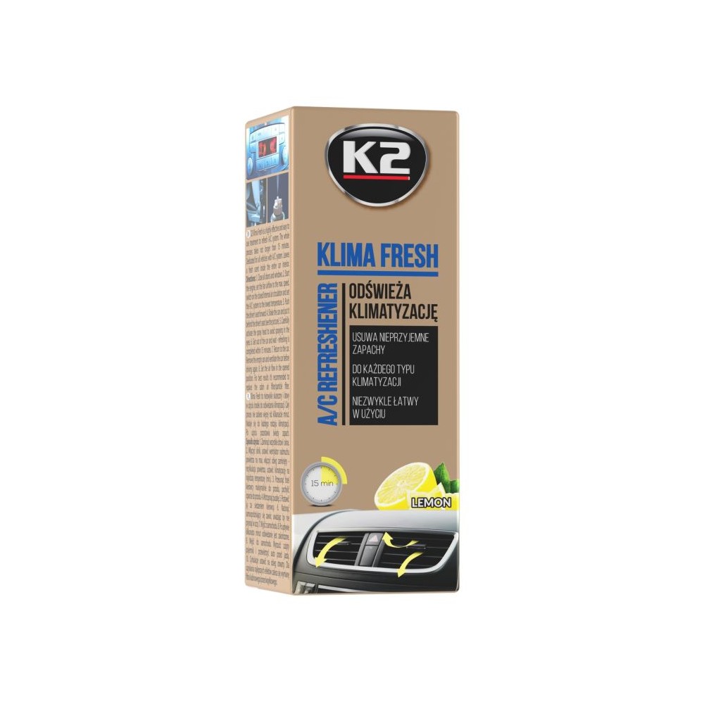 Spray do odświeżania klimatyzacji KLIMA FRESH LEMON 150ml K2 K222