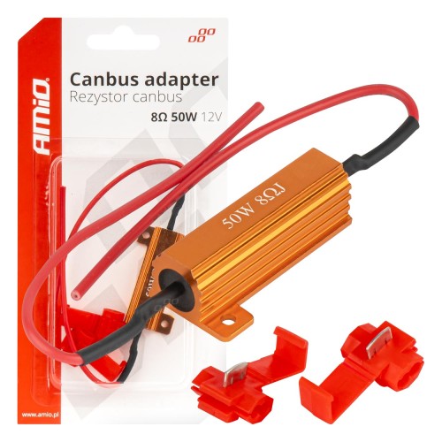 Rezystor obciążeniowy do oświetlenia LED 50W 8 Ohm CANBUS AMiO 04095