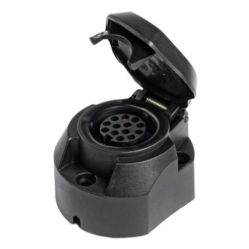 Gniazdo przyczepy samochodowej 13 PIN plastikowe AMiO 01325