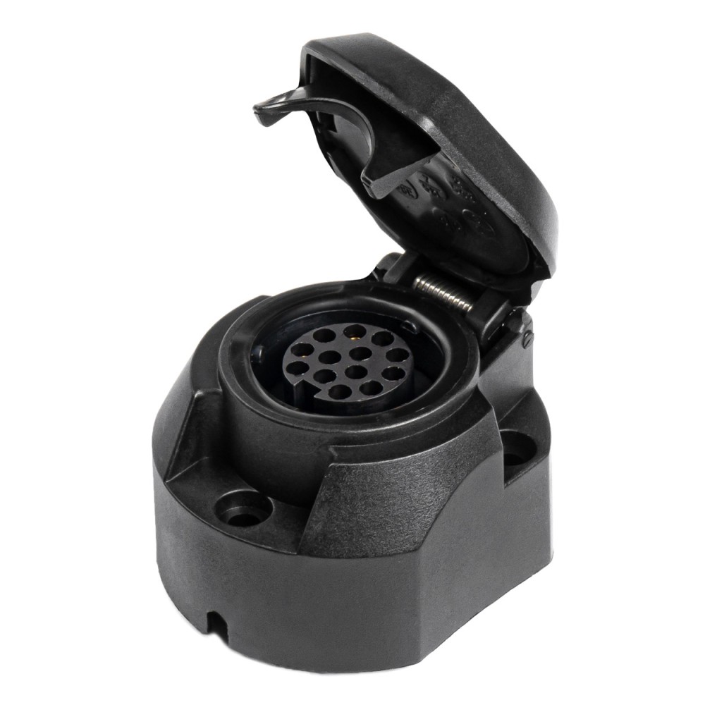 Gniazdo przyczepy samochodowej 13 PIN plastikowe AMiO 01325