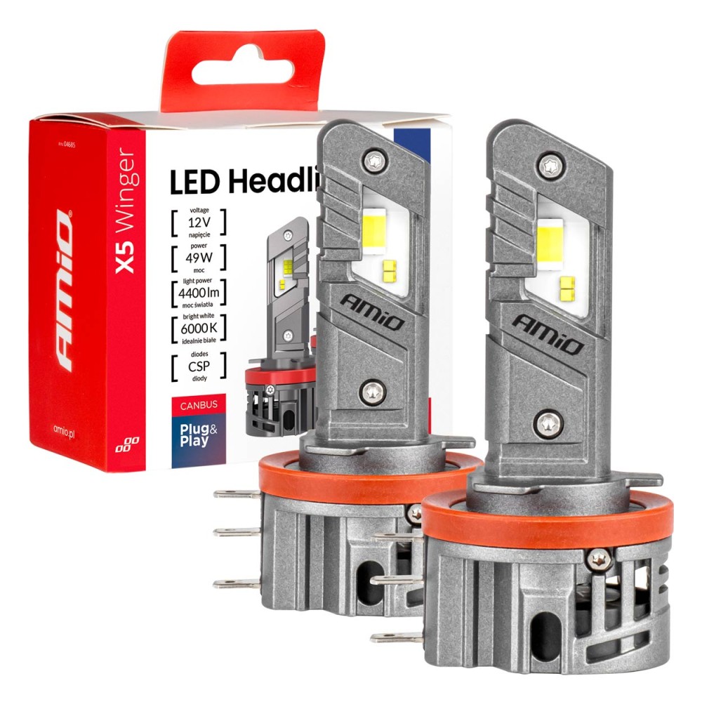 Żarówki LED H15 CANBUS 6000K X5 Winger AMiO 04685
