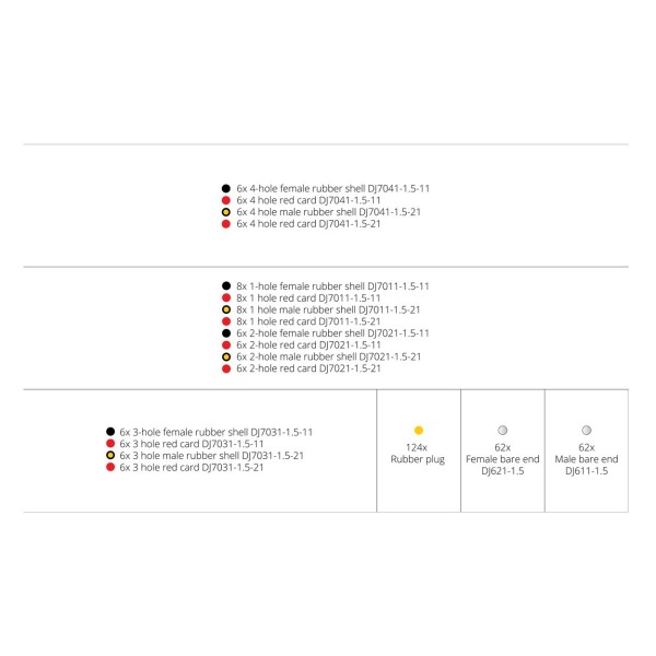 Zestaw złączy hermetycznych SuperSeal AMiO 03035 kostki wtyczki 352 szt.