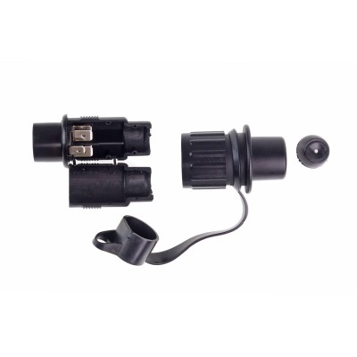 Wtyczka przyczepy 3-pin AMiO 02389 złącze ciągnika maszyn 12V/24V