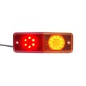 Lampa zespolona tylna LED WAŚ W072UD 487 12–24V IP66/68 – stop, pozycyjne, kierunkowskaz