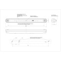 LAMPA OBRYSOWA BIAŁA LED WAŚ 12-24V 560