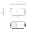 LAMPA OBRYSOWA POMARAŃCZOWA 12-24V LED 1152
