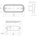 Lampa oświetlenia tablicy rejestracyjnej LED 12V 24V WAŚ 982 W133