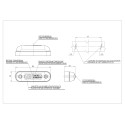 LAMPA OBRYSOWA BIAŁA 12-24V LED 282